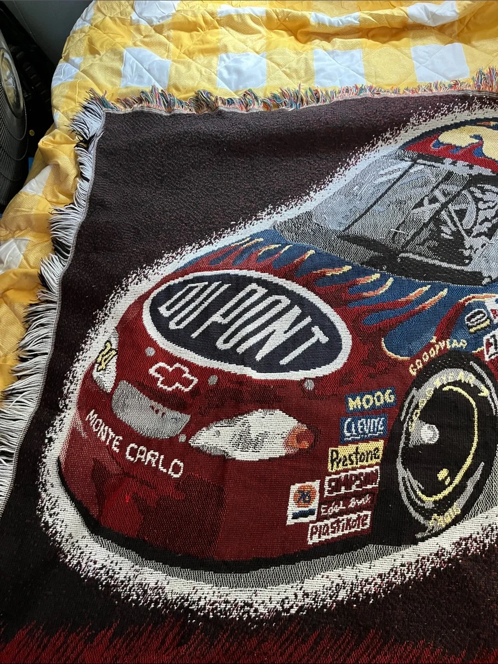 Vintage NASCAR Jeff Gordon #24 DuPont Graphic Tapestry/Throw Blanket